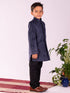 Boy's' Navy Blue Sherwani Set